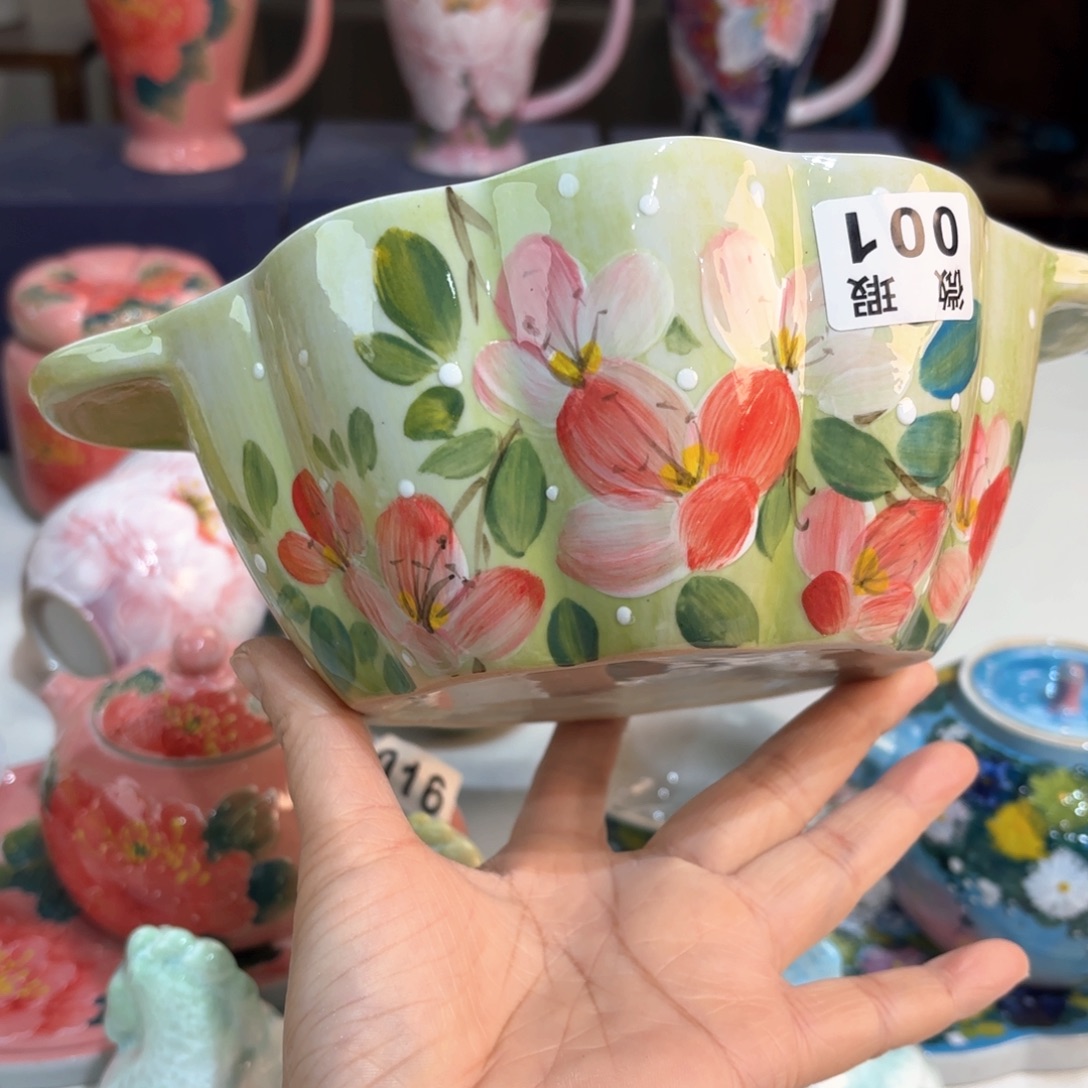 景德镇手绘高温釉下彩陶瓷茶具