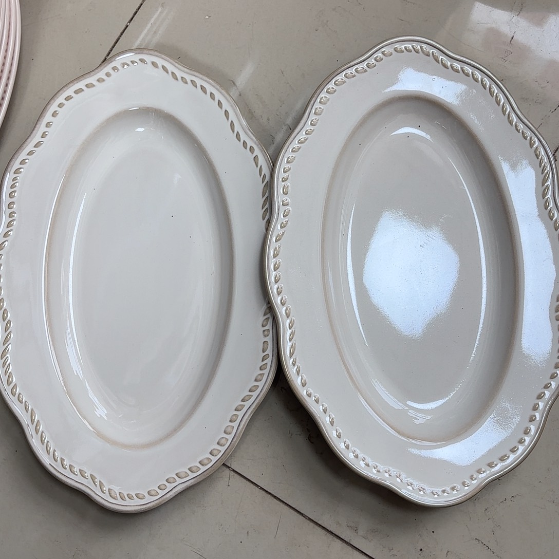 瓷片瑕疵特价陶瓷鱼盘