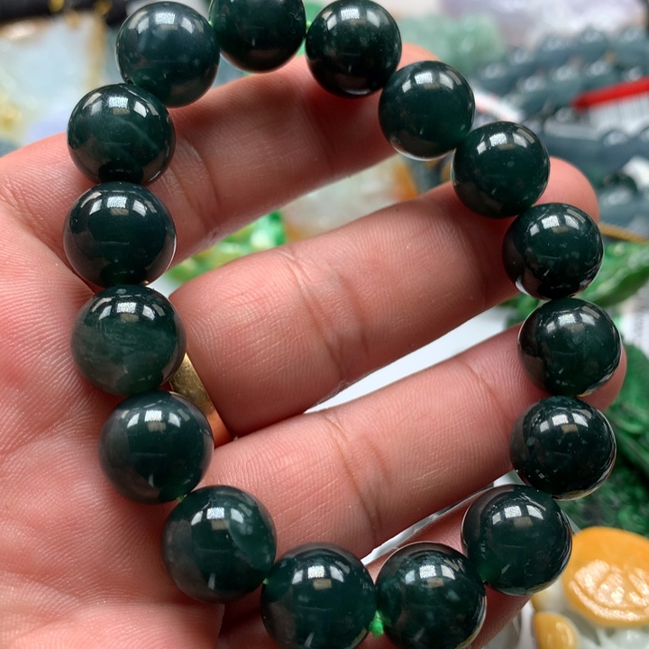 翡翠颈饰未镶嵌保真天然a货翡翠