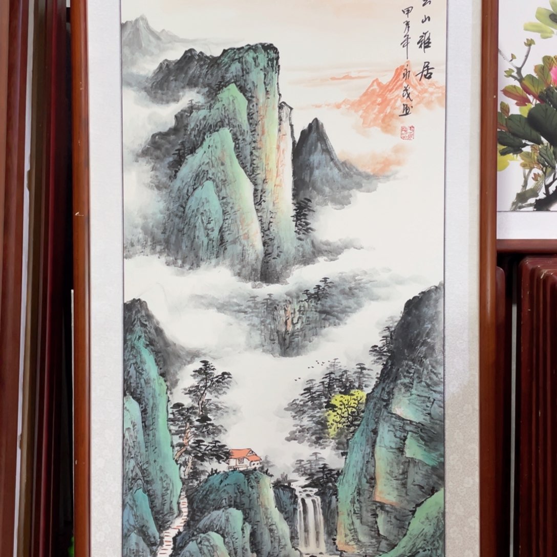 国画带框尺寸63*123厘米