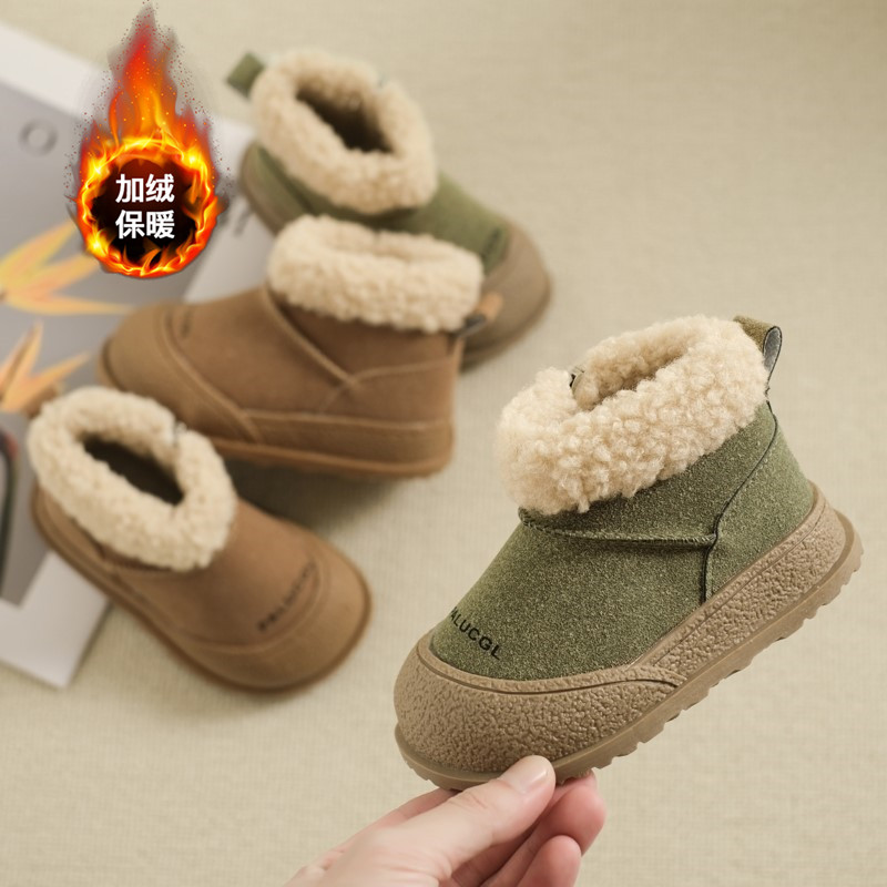 【现货秒发】冬季宝宝鞋子女宝学步鞋婴幼儿软底高帮棉鞋加绒保暖