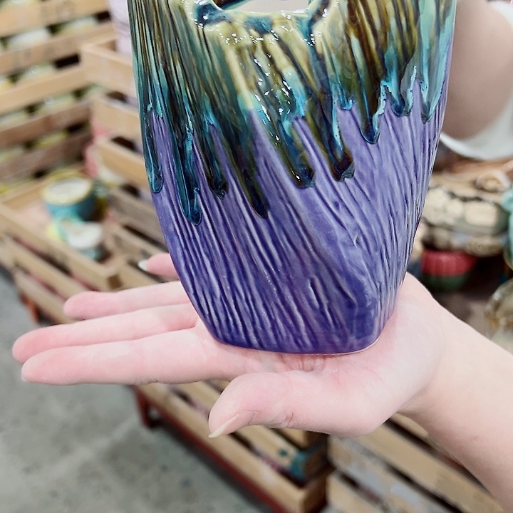 有孔，凑单福利满10元发货陶瓷多肉花盆！