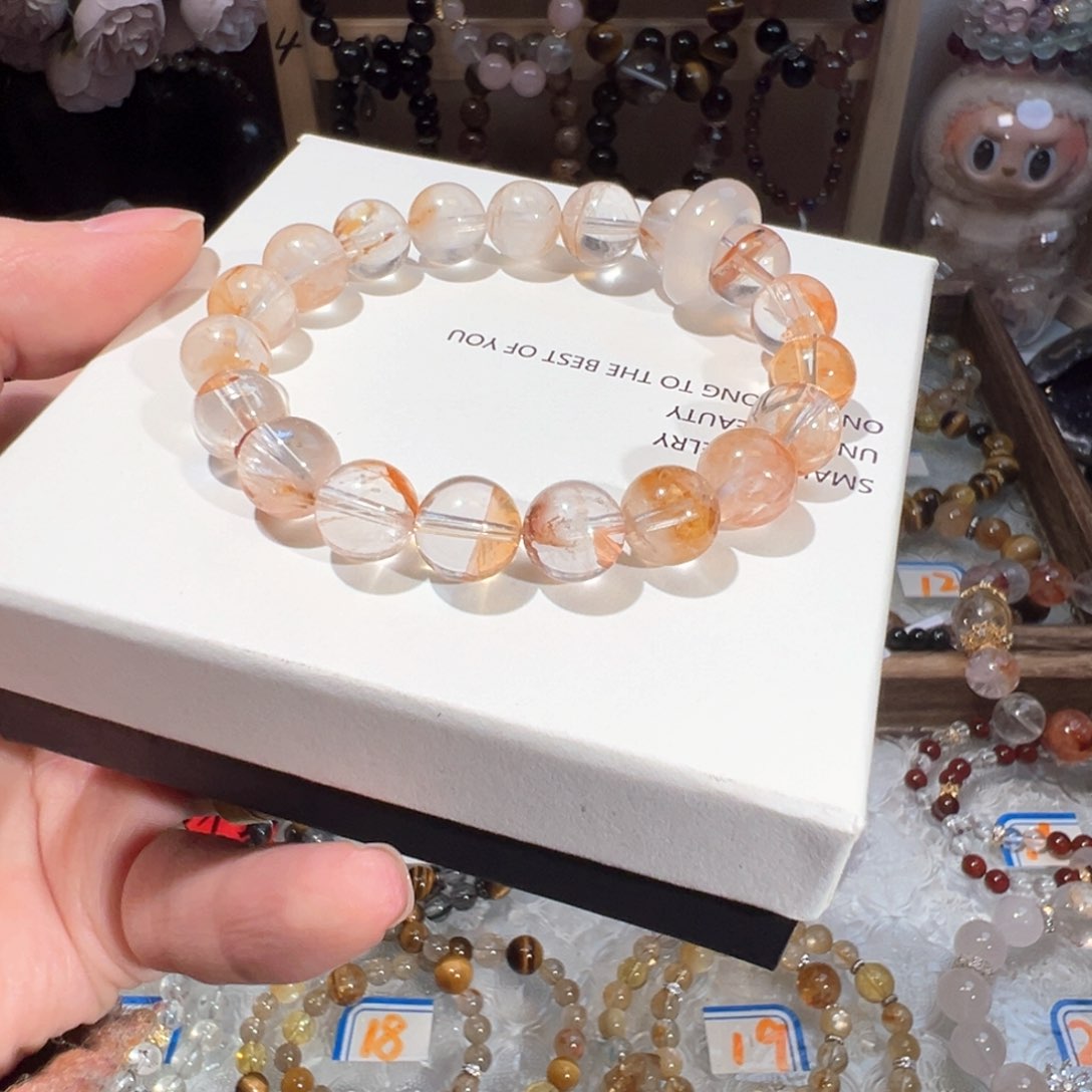 水晶手绳未镶嵌冰透胶花