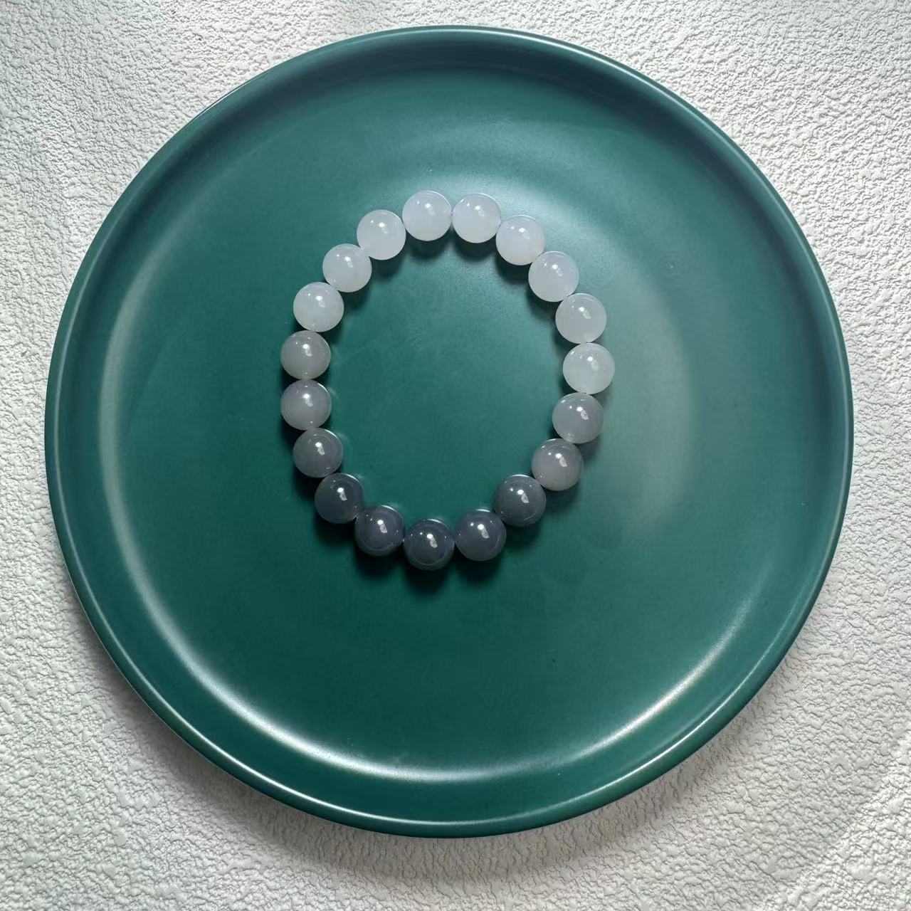 新疆和田玉-烟紫卡10mm渐变手串多样性发一条 时尚百搭