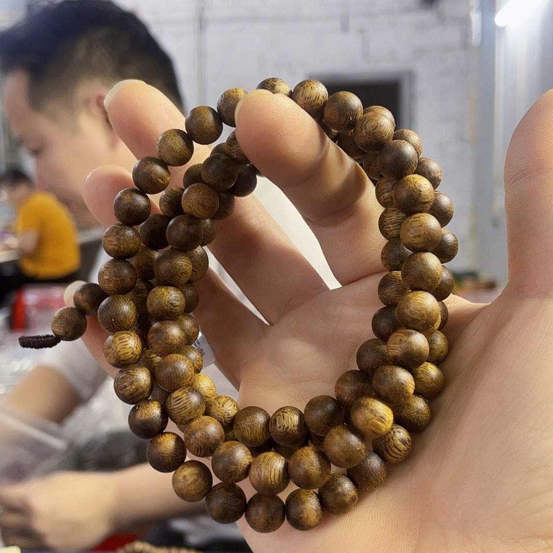 手串沉香棋楠乌身圆珠长串0.8/23克多样性发一