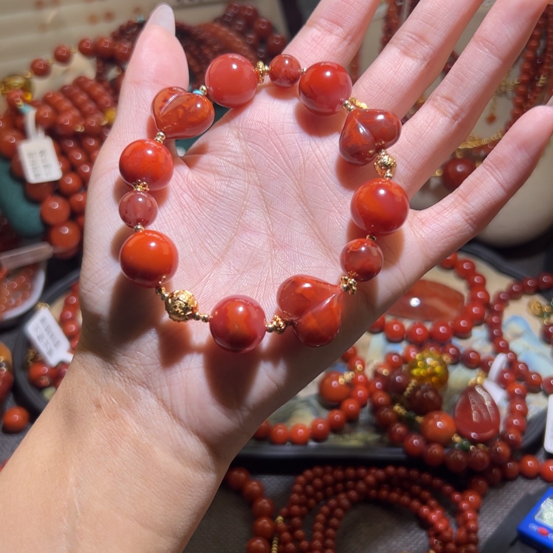 南红玛瑙未镶嵌手串14mm