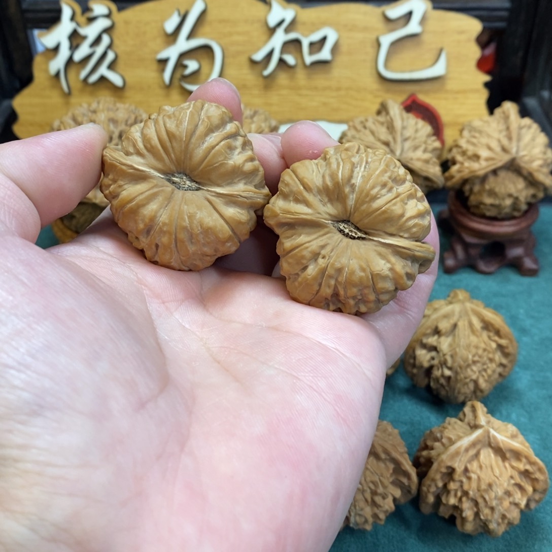 文玩核桃把件南瓜墩40全品