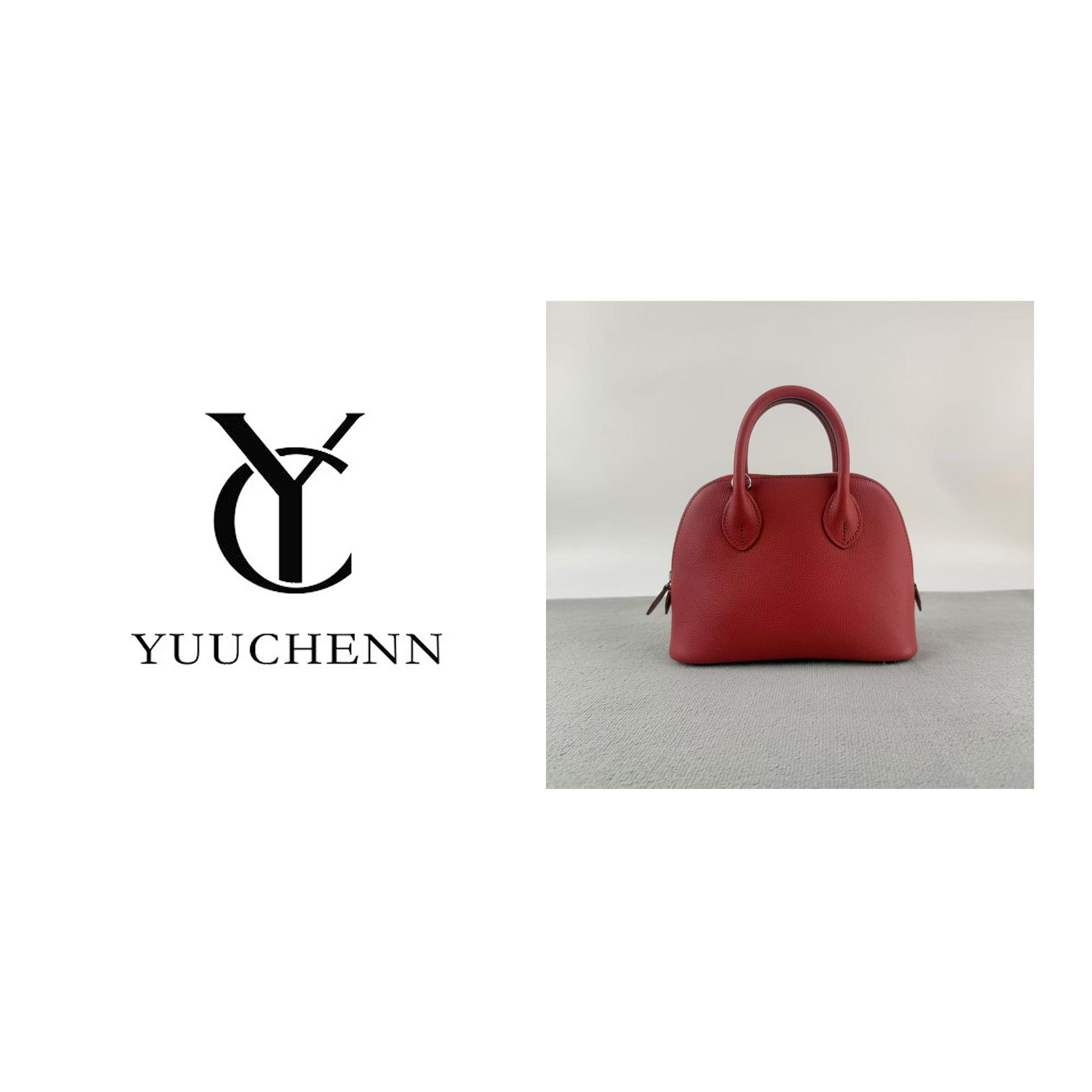 YUUCHENN/【保龄球】evercolor牛皮19cm国旗红拼黑色HH5110