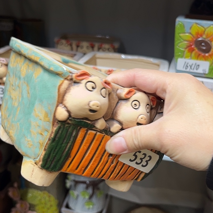 粗陶材质多肉花盆