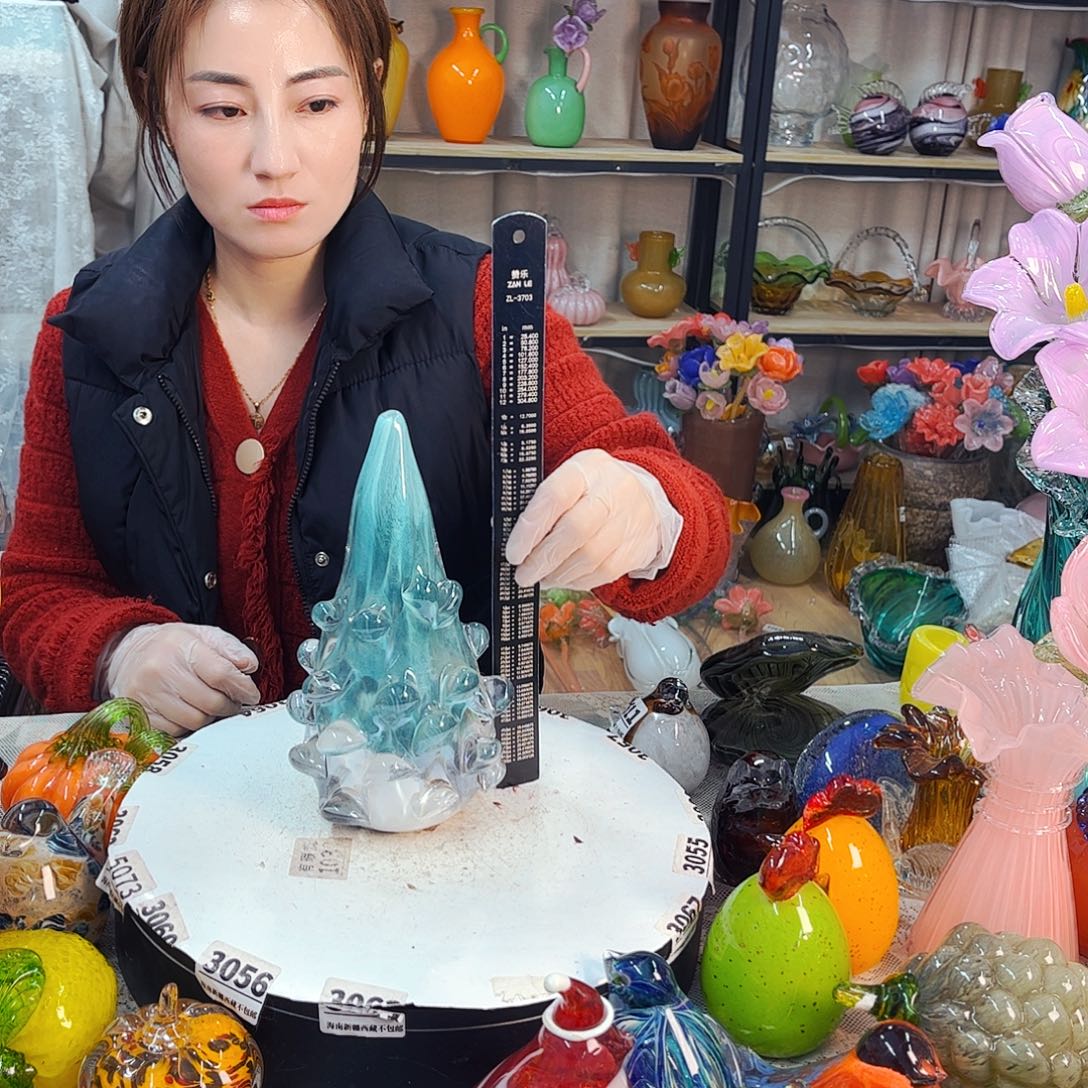 圣诞树小瑕福利家悦琉璃工艺品