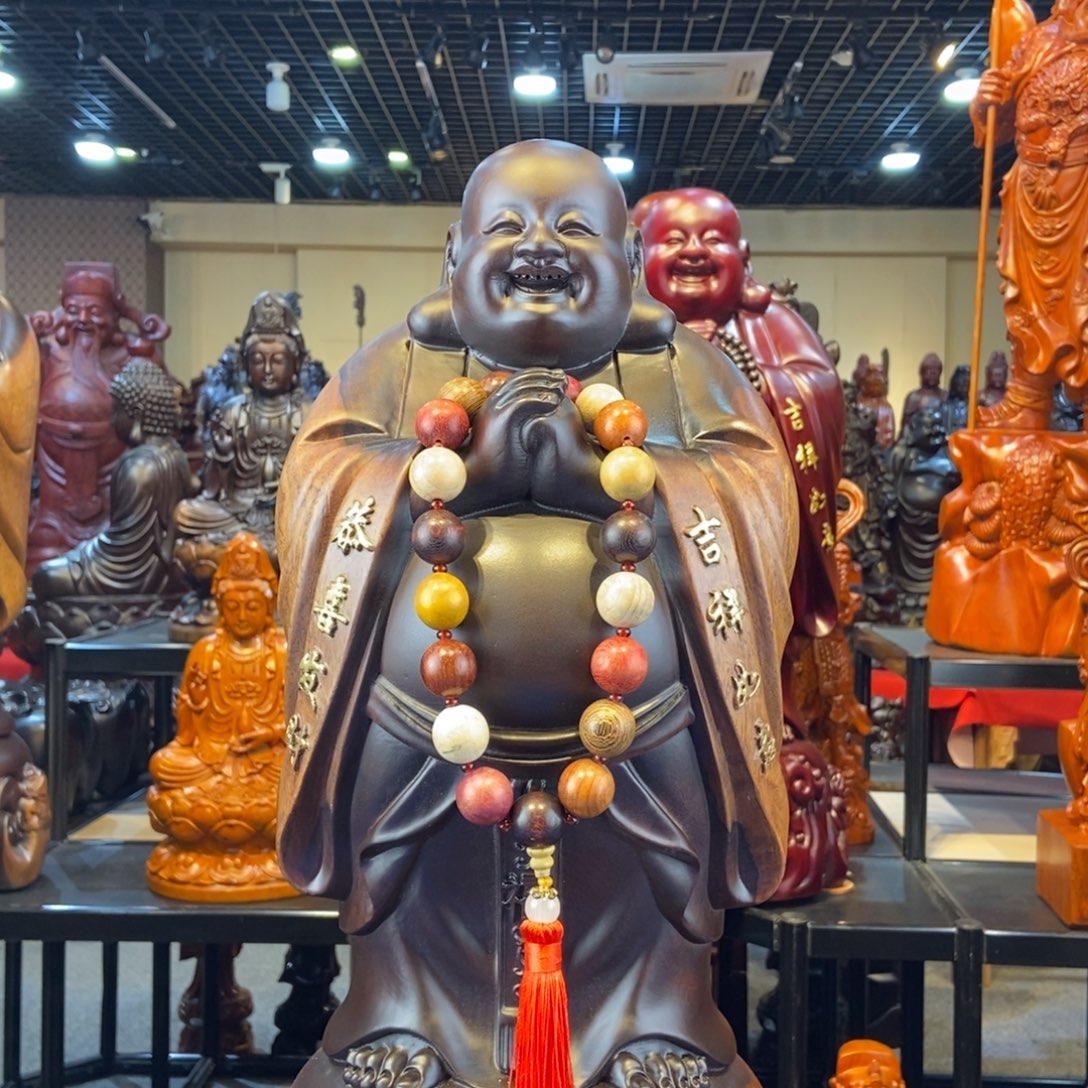 佛***缘风车木（黑檀木）黑檀木弥勒佛