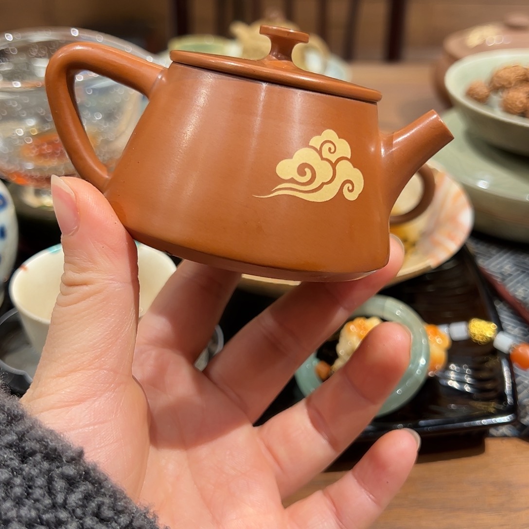 建水紫陶100毫升石瓢壶