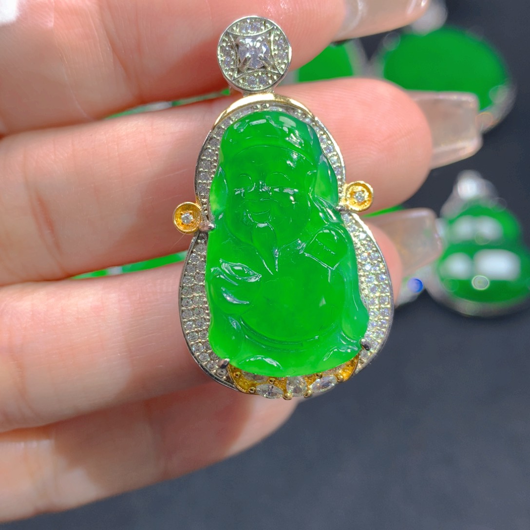 翡翠颈饰银S925镶嵌1111111111