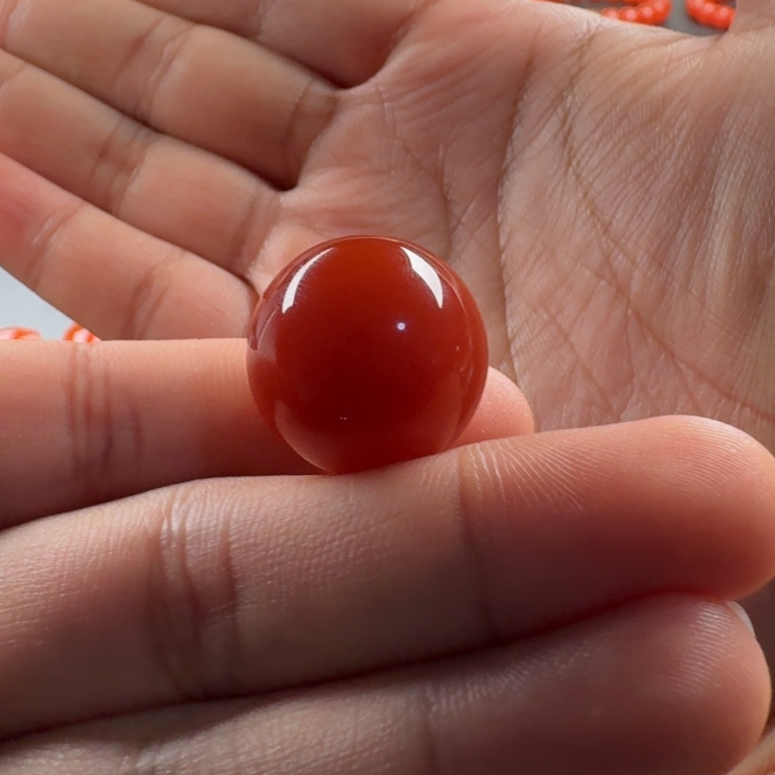 南红玛瑙未镶嵌圆珠19.9mm