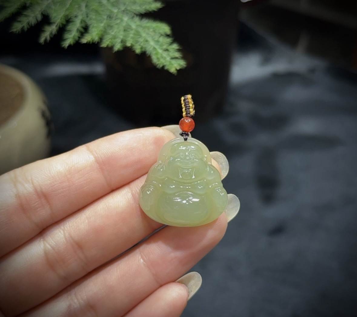 精品天然和田玉 弥勒佛吊坠多样性发货（拍一发一）