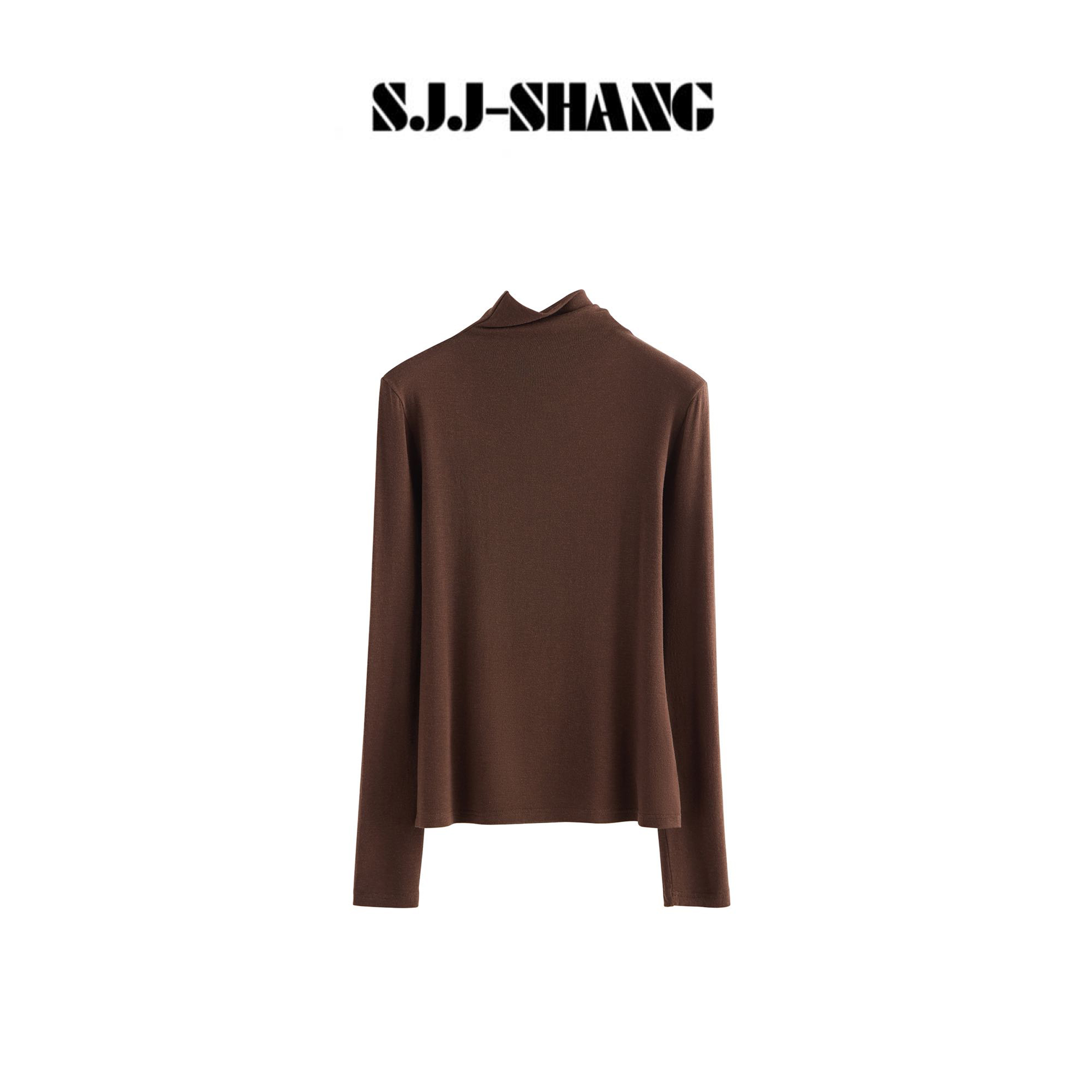 SJJ-SHANG【堆堆领】安第斯山羊绒高领锁温保暖打底衫q136532p
