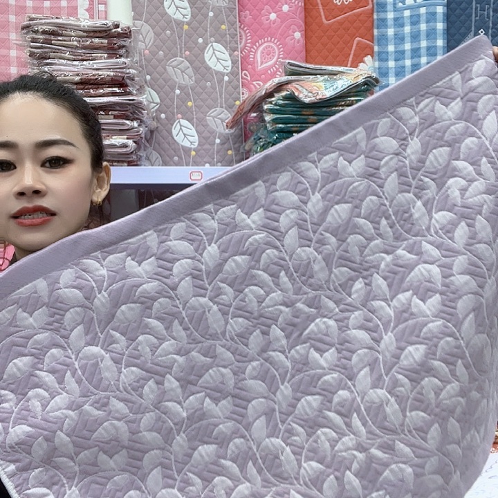 棉紫色小树叶纯棉