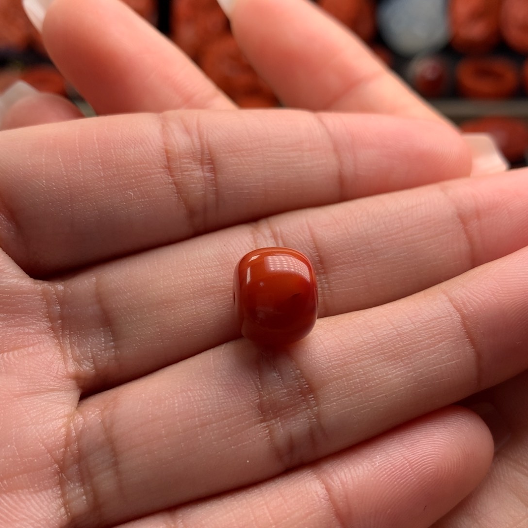 南红玛瑙柿子火焰老型11+未镶嵌?