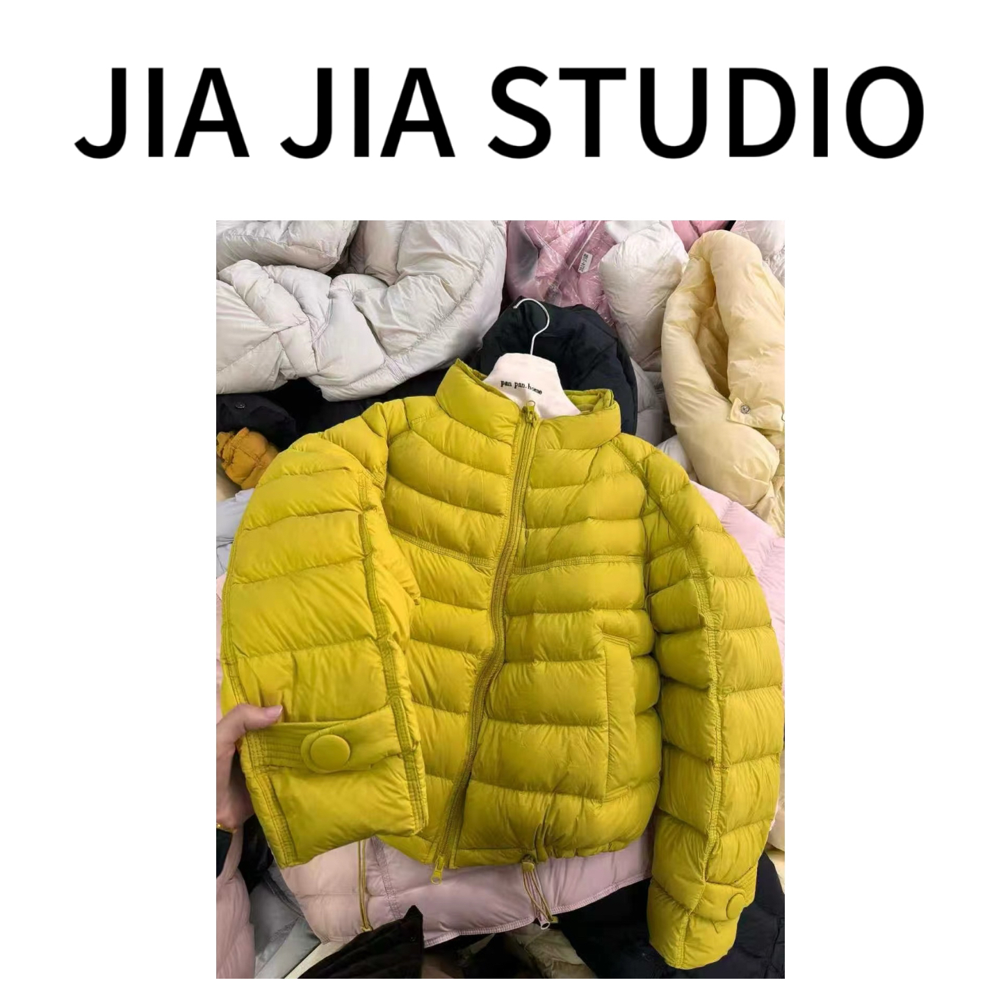 嘉嘉推荐#4414 【90白鸭绒】立领抽绳 短款排骨羽绒服