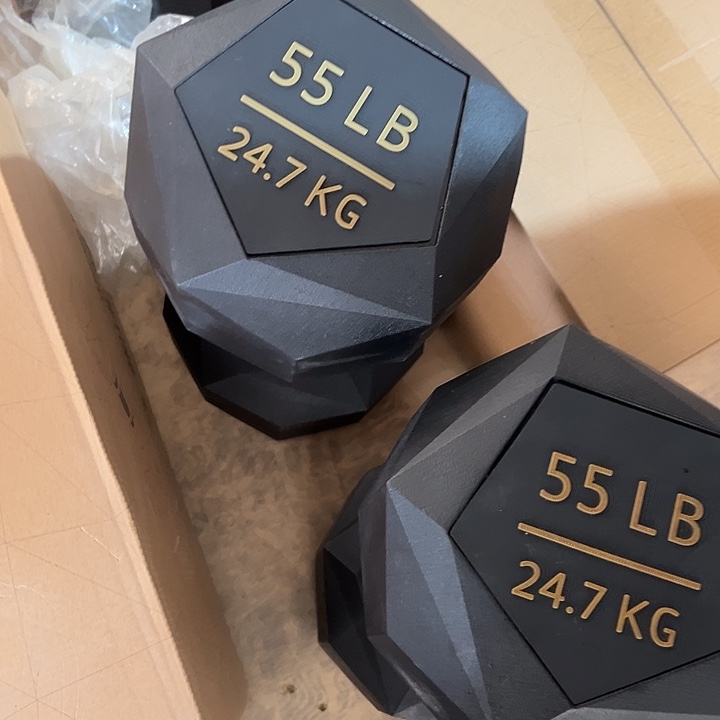 全新多边形24.7公斤哑铃一对