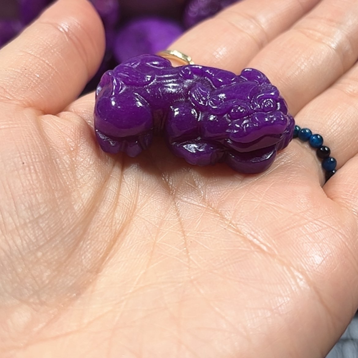 【闪购商品】玻璃成品舒具石老油料泥凝胶玉华果冻紫貔貅卡42+