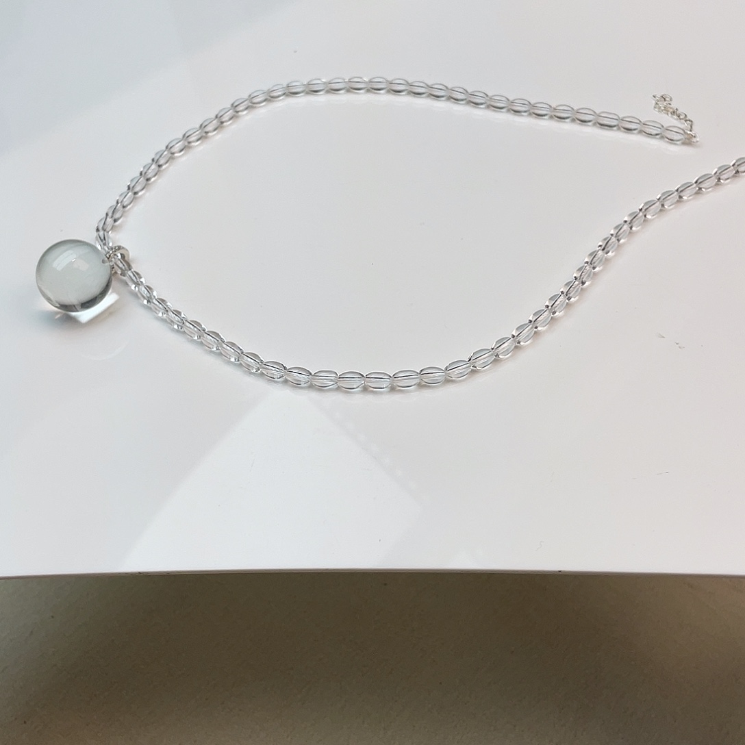 非金属项链白水圆珠大米链