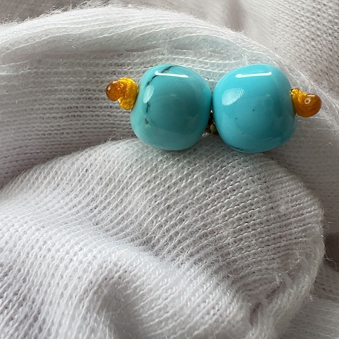 绿松石老型对珠未镶嵌