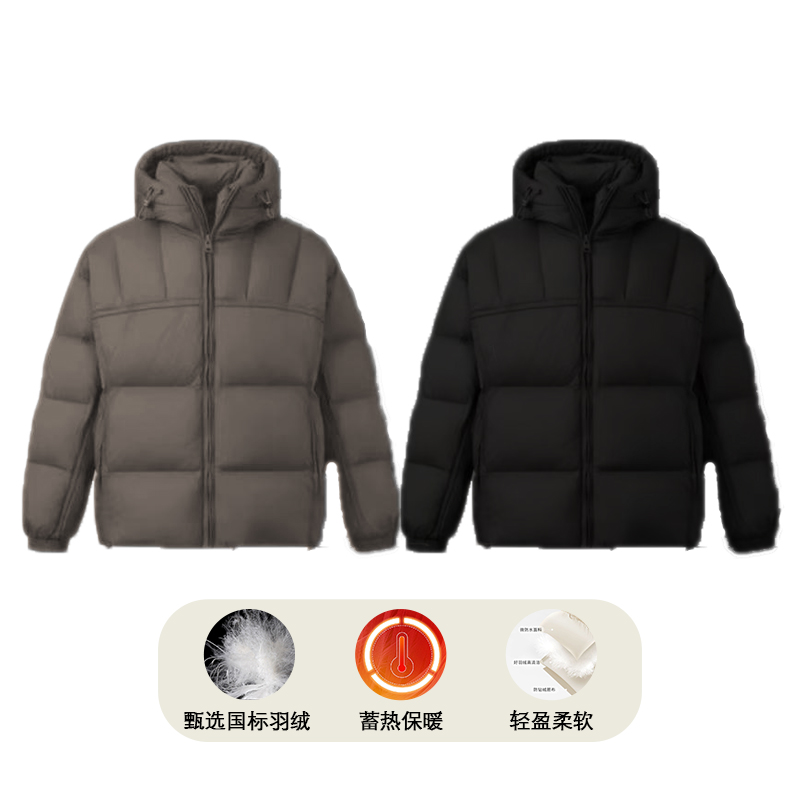 【商场撤柜】「国标羽绒服」云朵泡芙高蓬连帽羽绒服情侣面包服-2579