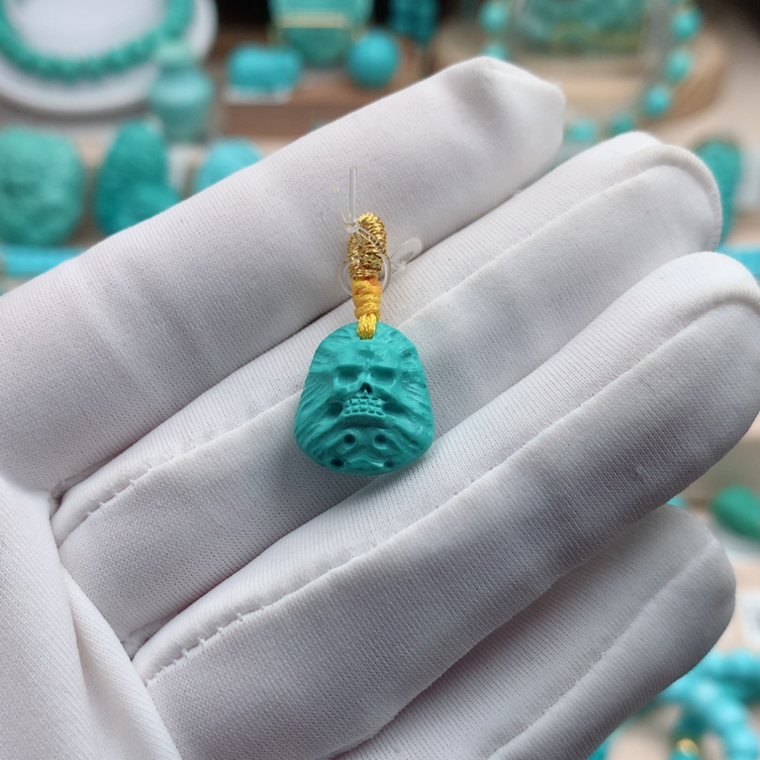 绿松石珠宝奇石未镶嵌12m m