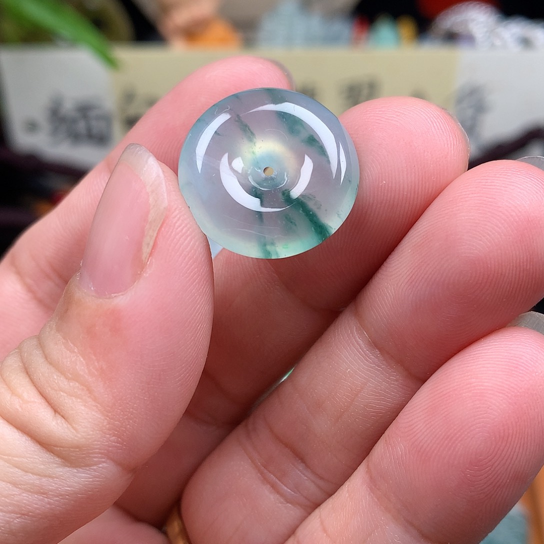 翡翠散珠缅甸天然A货翡翠冰种平安扣