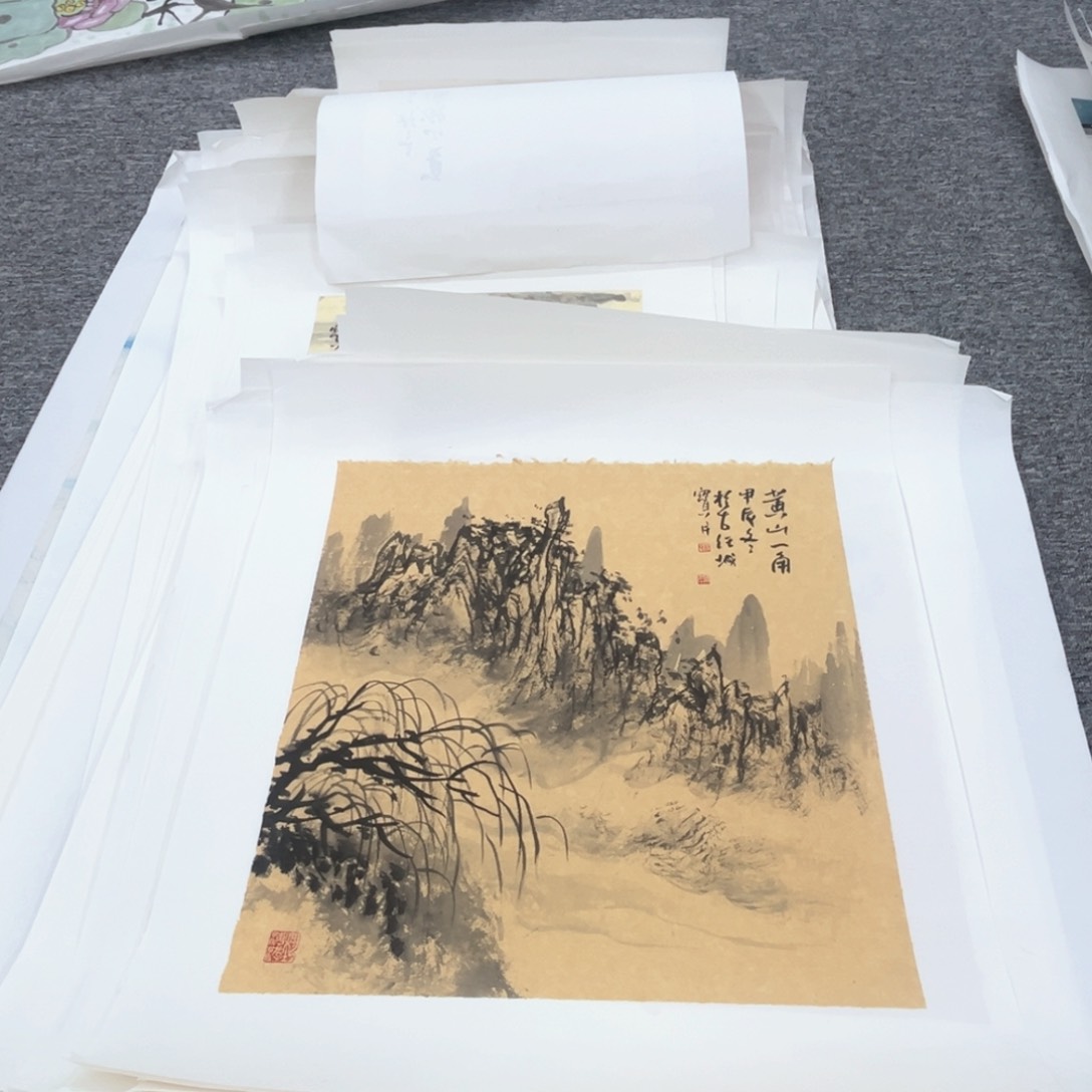 国画杜宝民老师45.47绘画带托底