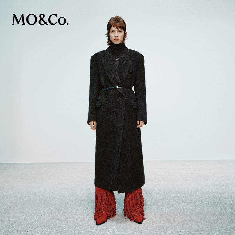 【陈嘉尔专属】MOCO大衣RECTO设计师联名冬绵羊毛羊驼毛MBD4OVC017