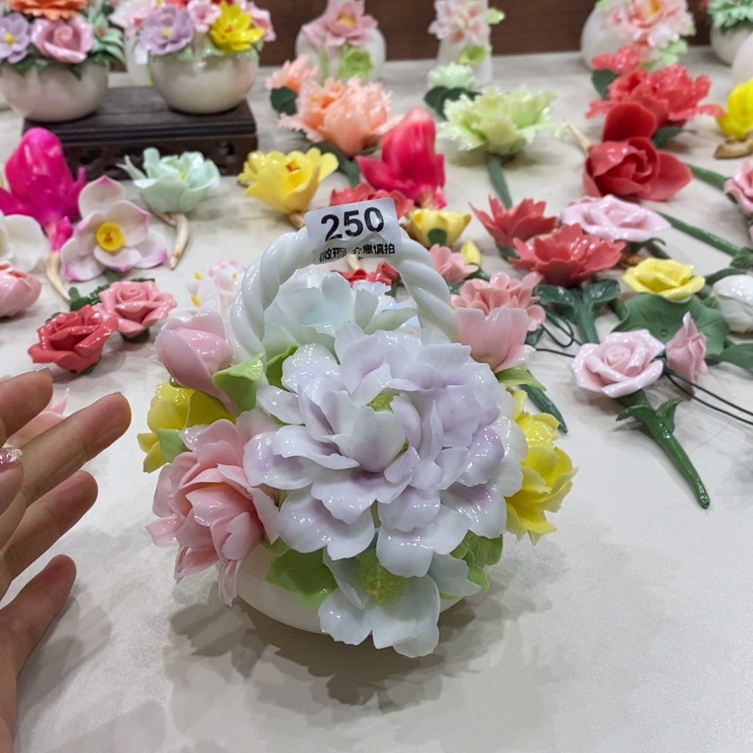 瓷片凉*陶瓷工艺品摆件