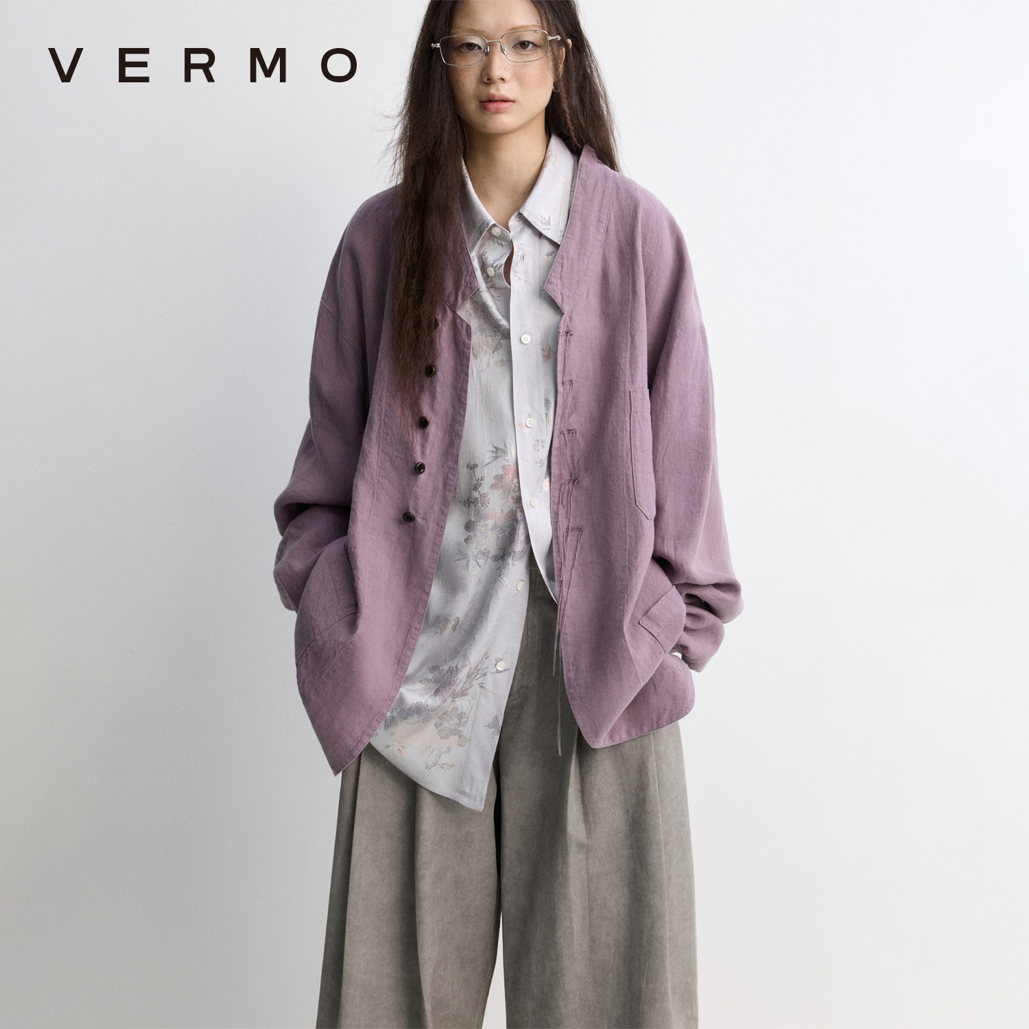 VERMO 美丽色彩的天然汉麻材质 慵懒舒适透气 手缝线流苏夏日西装