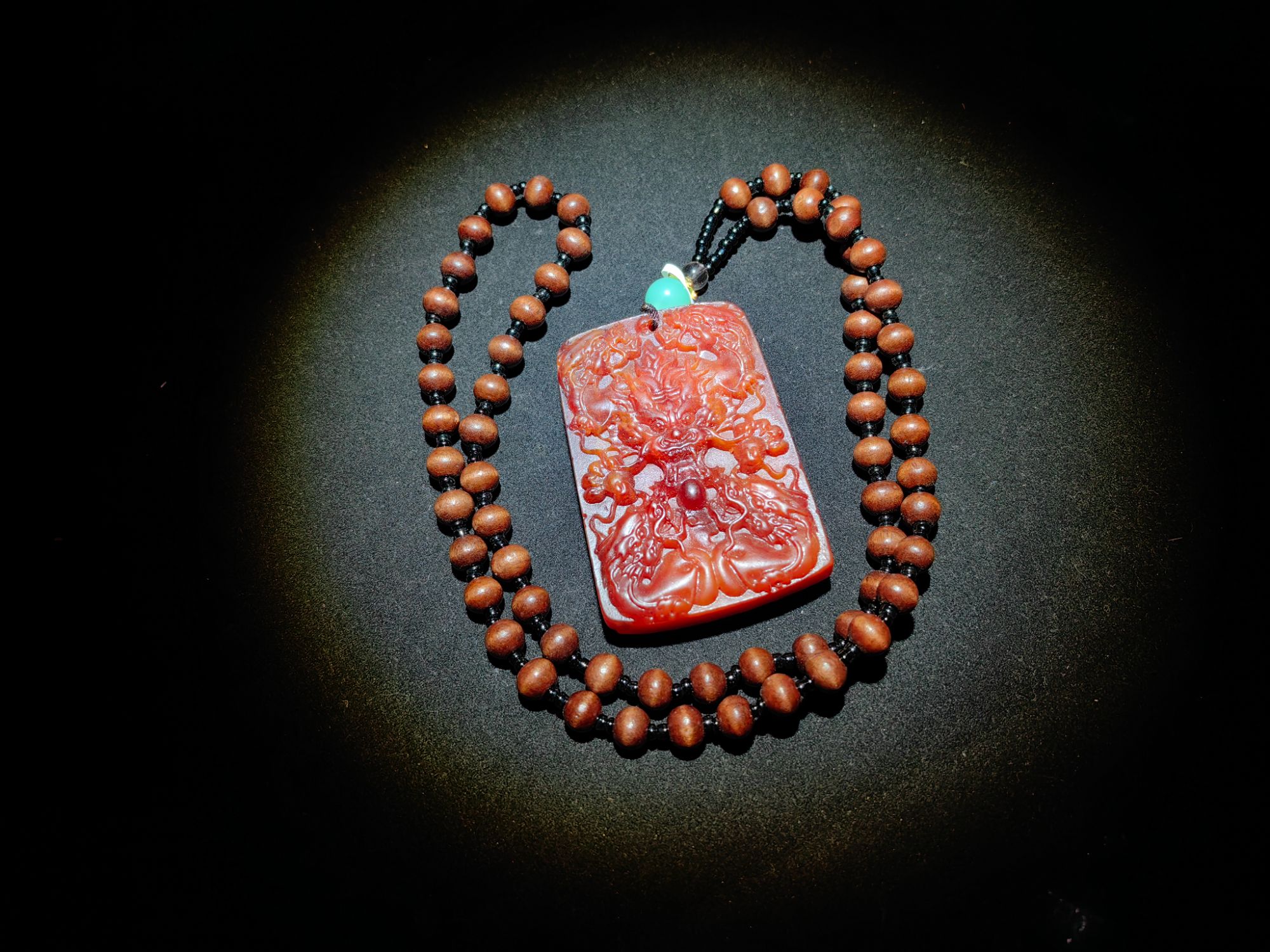 水雲间甄选 菩提双圈方牌吊坠 QL48（无礼盒）