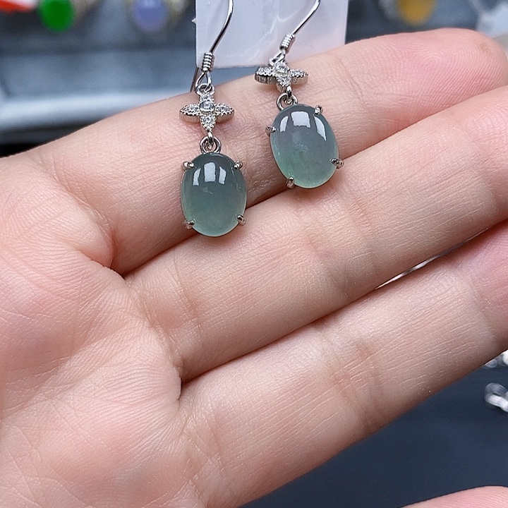 雨***亭翡翠银S925镶嵌颈饰