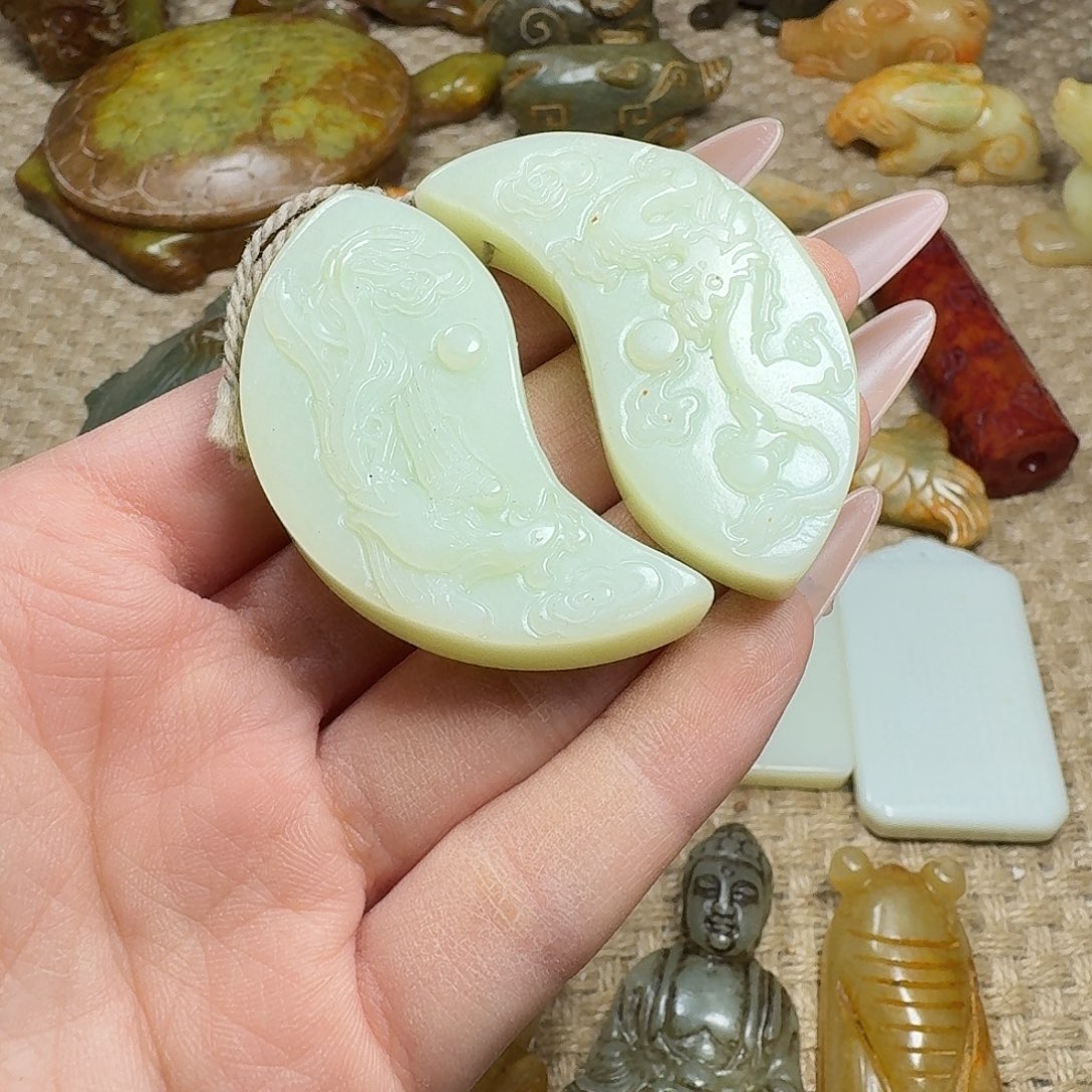 白玉菩提吊坠挂件