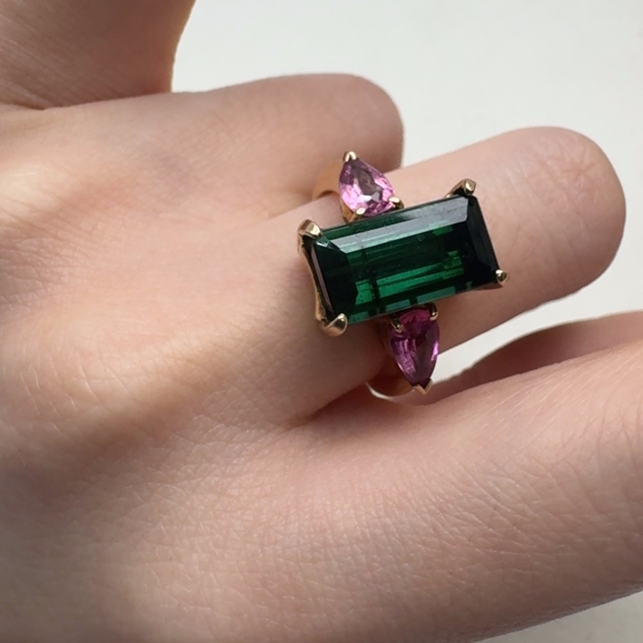 碧玺戒指未镶嵌成品