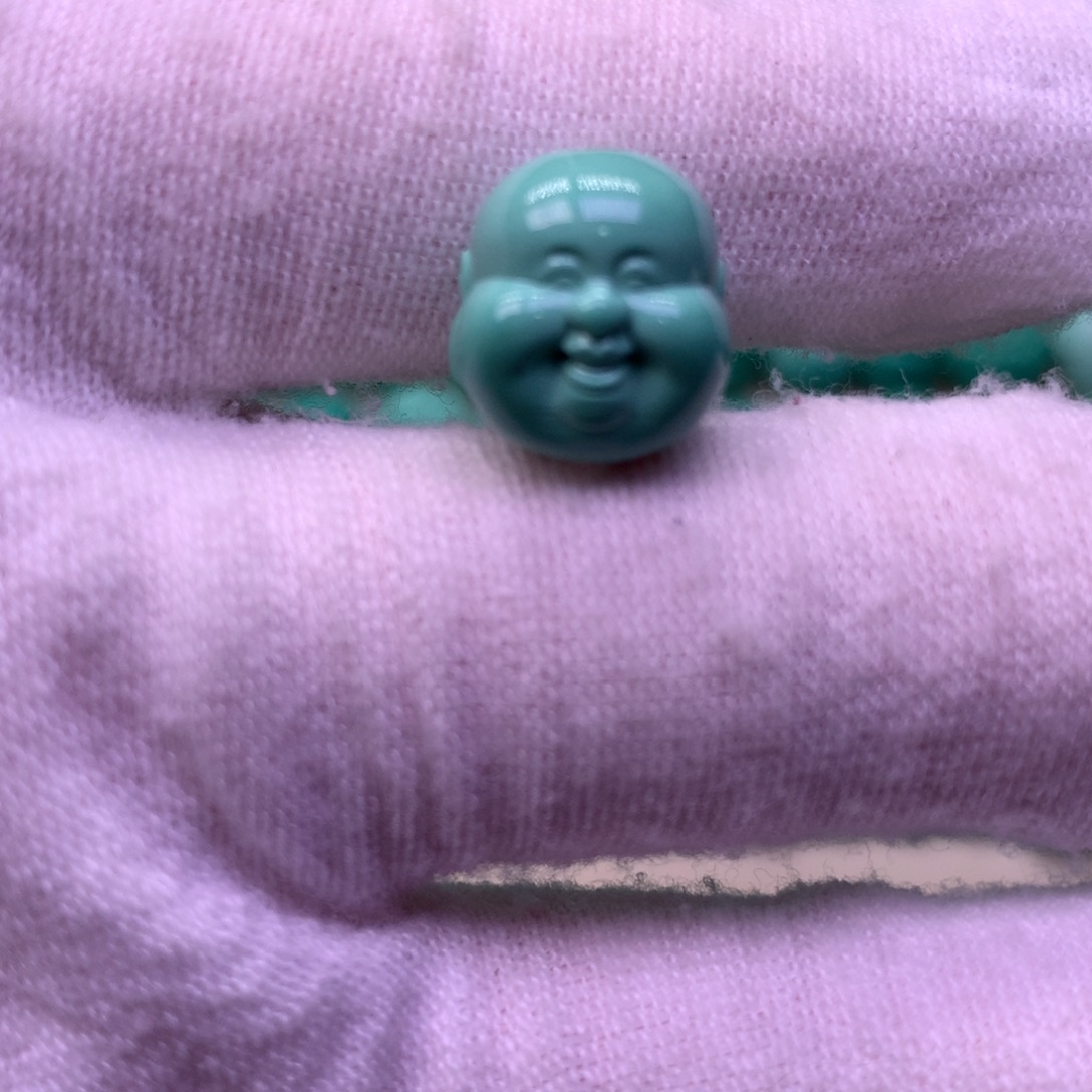 石***姐原生态散珠配珠弥勒佛头卡11.6