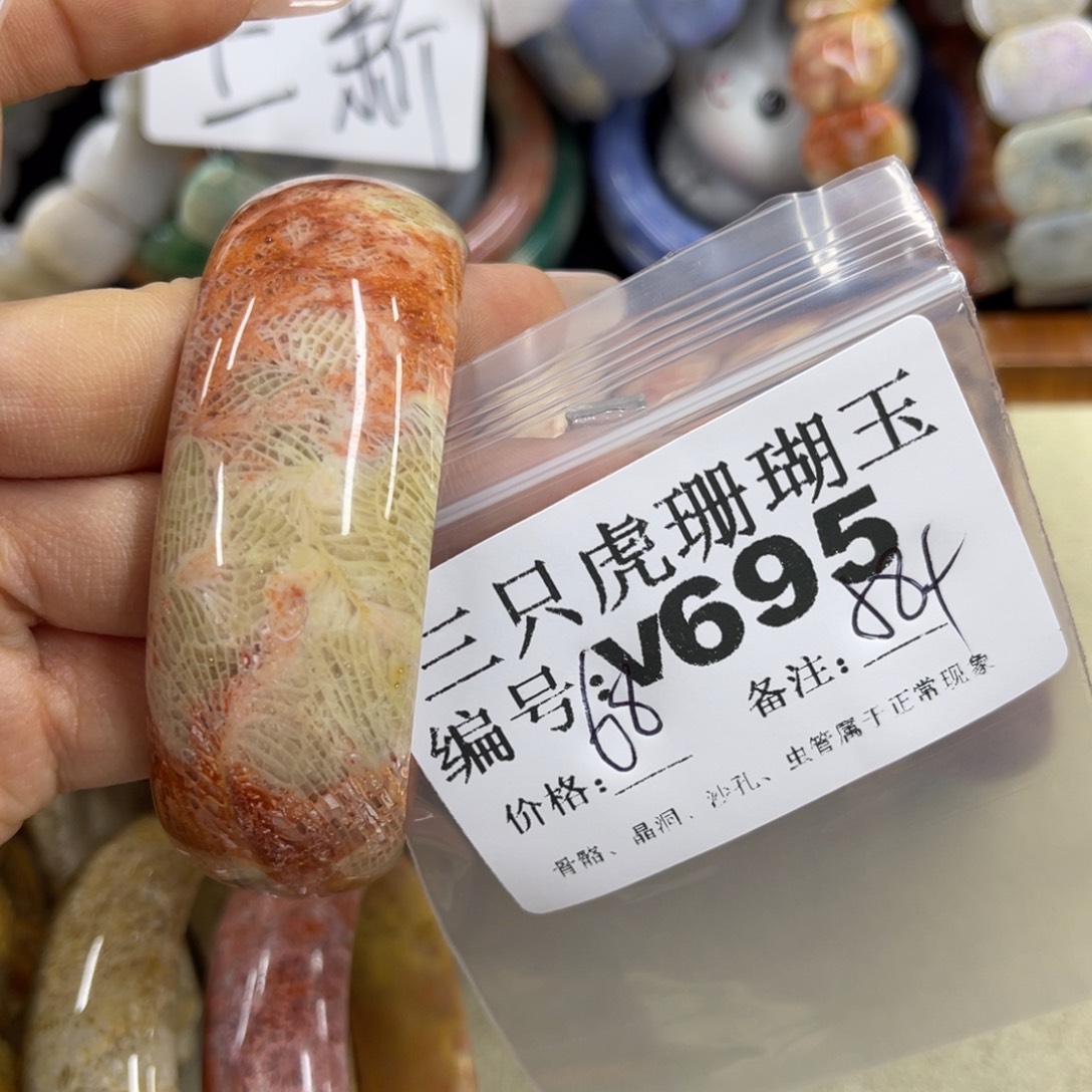 舞***春硅化珊瑚（珊瑚玉）未镶嵌h