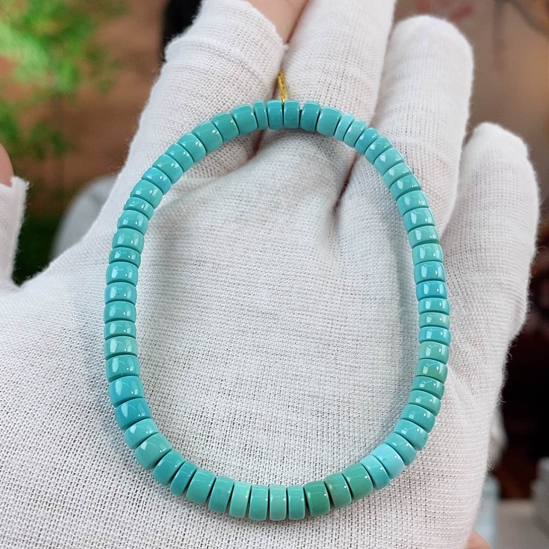 绿松石珠宝奇石未镶嵌5.1mm