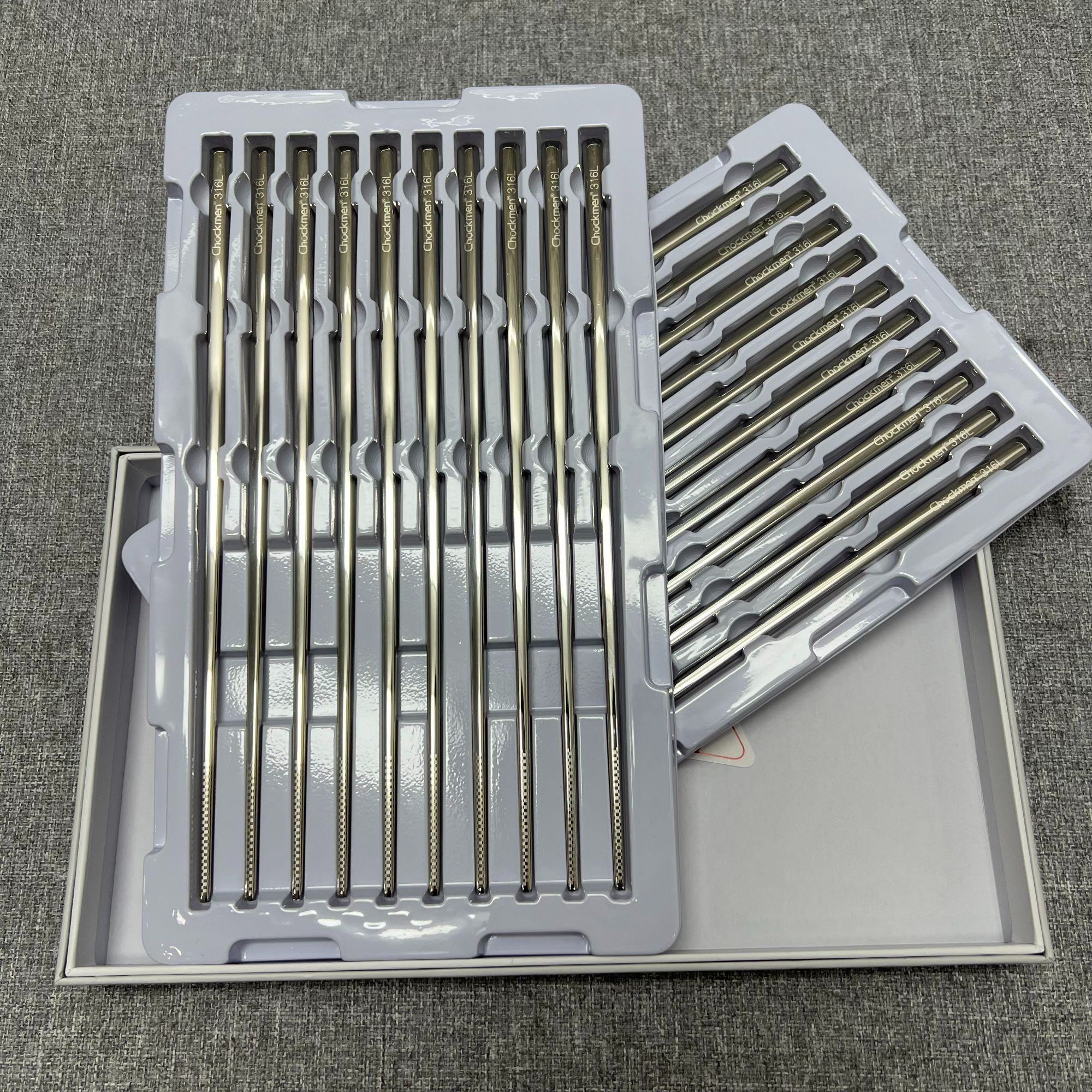 1-032 chockmen 不锈钢筷子 长约25cm 十双装多功能家用加厚防霉