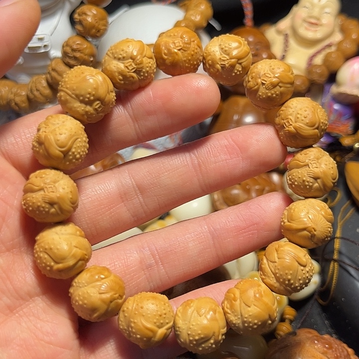 手串/手链橄榄核猴头金蟾扇子