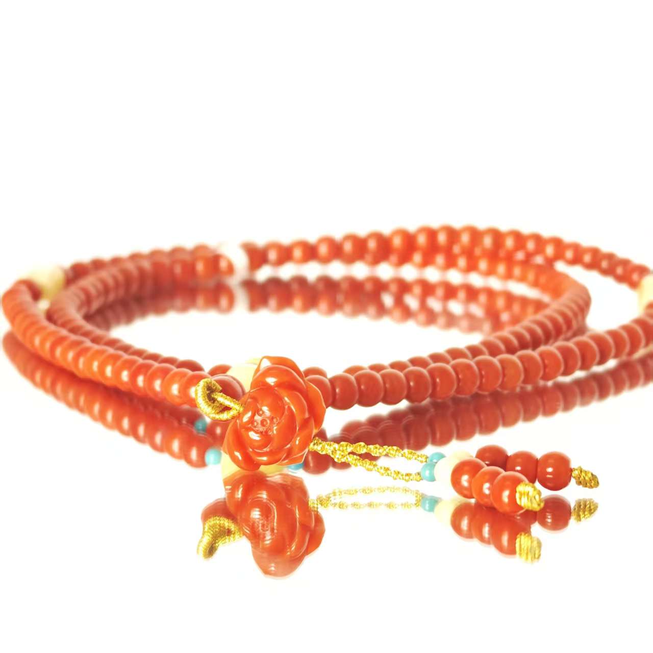 【鸿运莲华】南红原创毛衣链