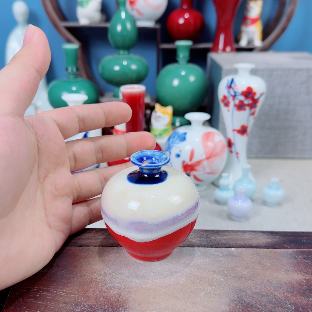 陶瓷手工小花器摆件
