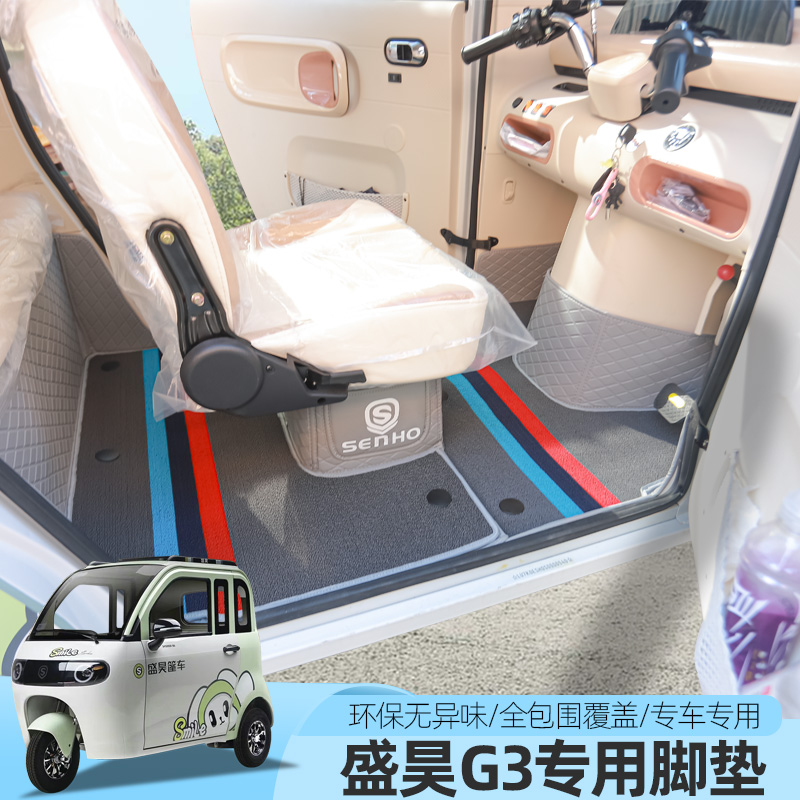 盛昊G2G3Z1C1电动三四轮车脚垫全包围防滑丝圈垫脚踏垫耐磨垫子