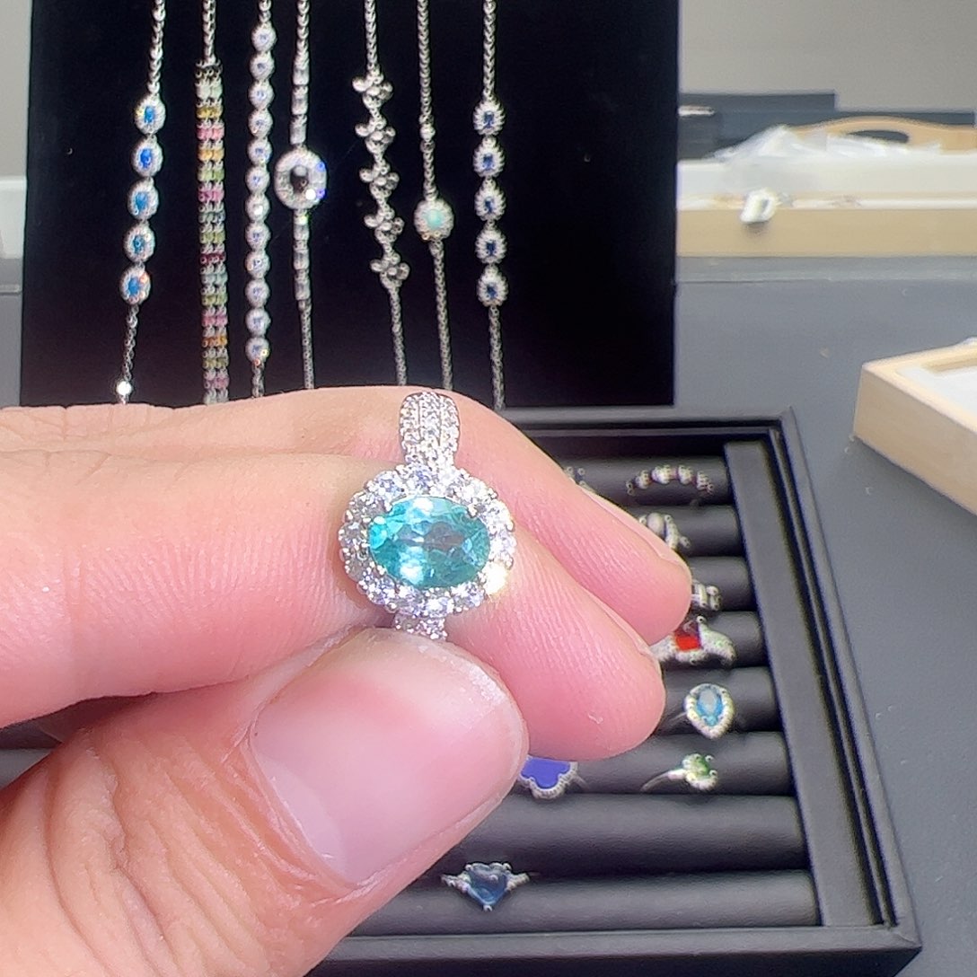 水晶戒指银S925镶嵌1121