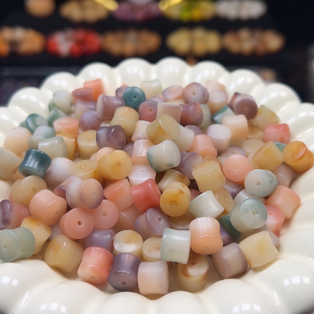 手串菩提根/象牙果卡10非料花皮竹节110颗