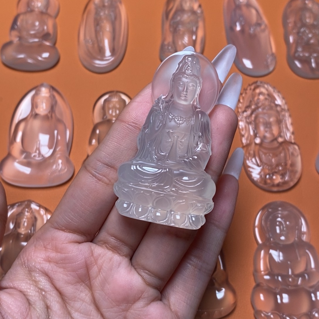 玛瑙/玉髓吊坠未镶嵌小*媽