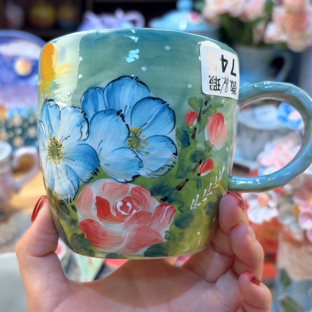 景德镇手绘高温釉下彩陶瓷茶具